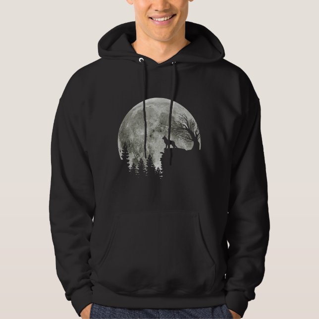 Tyska shepherd Ständiga på Mountain Halloween Hoodie (Framsida)