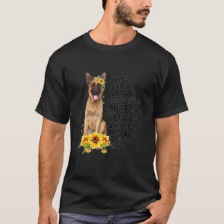 Tyska shepherd Sunblomma Hund Mamma Mamma T Shirt