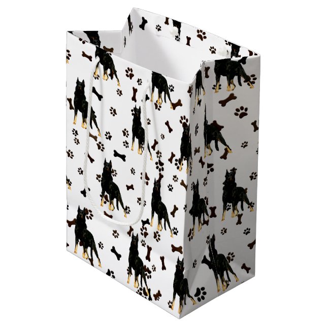 Tyska shepherd, svart Bandana Luggage Handle Wra (Framsidan Vinklad)