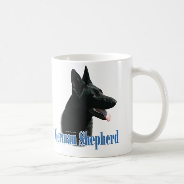 Tyska shepherd (svart) Namn Kaffemugg (Höger)