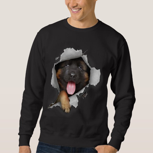 Tyska shepherd, tyska shepherd, Hund Lång Ärmad Tröja (Framsida)