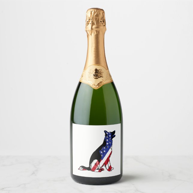 Tyska shepherd USA flagga Patriotic Hund (Framsida)