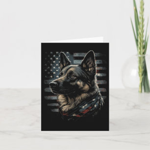 Tyska shepherd USA flagga Patriotic Shepherd Kort