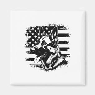 Tyska shepherd USA flagga Sungles Patriotic 4:e av Magnet