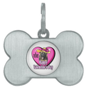 Tyska shepherd Valentines day ID-bricka Husdjur
