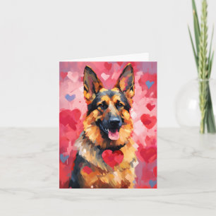 Tyska shepherd Valentines day Kort