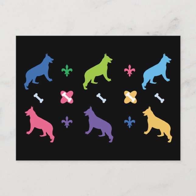 Tyska shepherd vykort (Framsida)