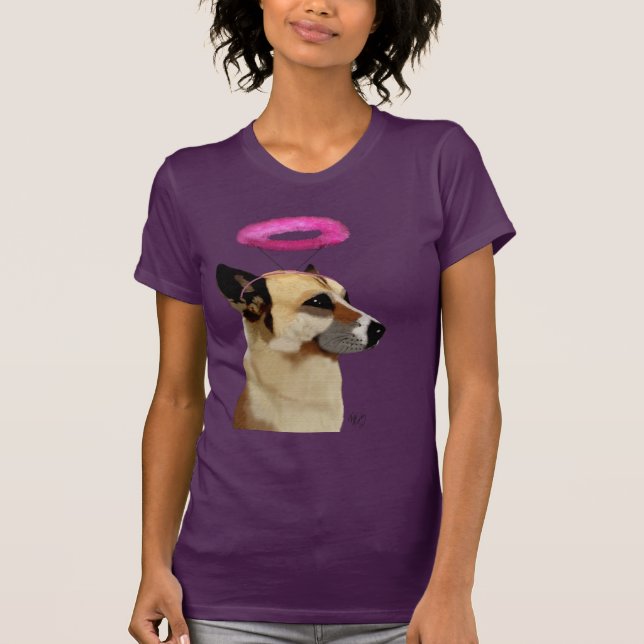 Tyska shepherd With Rosa Halo Tee (Framsida)