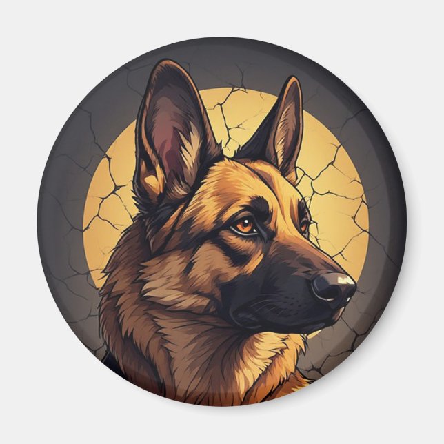 🦴 Tyska Shepherdpresenter för hundälskare 🦴 Magnet (Framsidan)