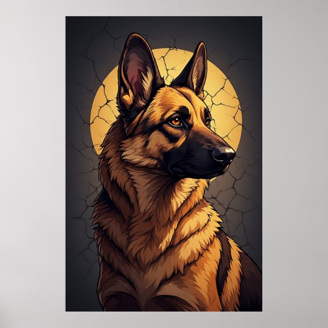 🦴 Tyska Shepherdpresenter för hundälskare 🦴 Poster (Framsidan)