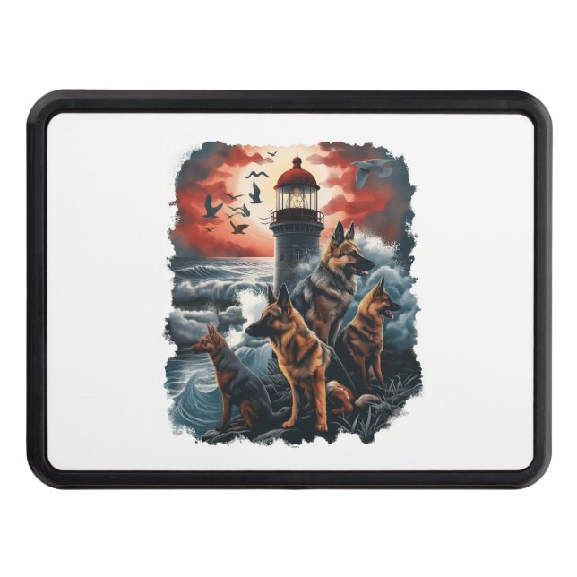 Tyska shepherds Guiding Borttappad Souls Dragkroksskydd (Framsidan)