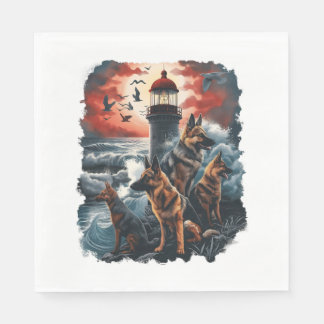 Tyska shepherds Guiding Borttappad Souls Pappersservett