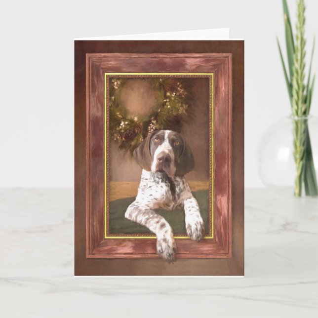 Tyska Shorthair Pointer-julkort Helgkort (Framsida)