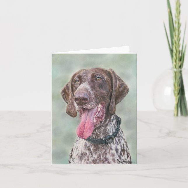 Tyska Shorthair pointer notecard Anteckningskort (Framsida)