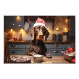 Tyska Shorthar Pointer-julcookies Fototryck
