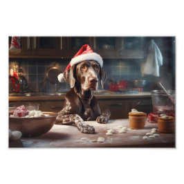 Tyska Shorthar Pointer-julcookies Fototryck
