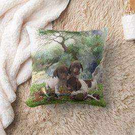 Tyska Shorthar Pointer-söta valpar Kudde