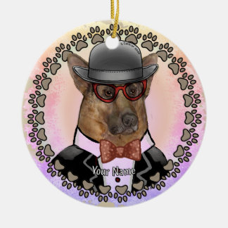 Tyska skvallerglasögon julgransprydnad keramik