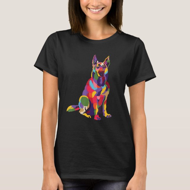 Tyska skvallerkonst för Hundägare och Hund T Shirt (Framsida)