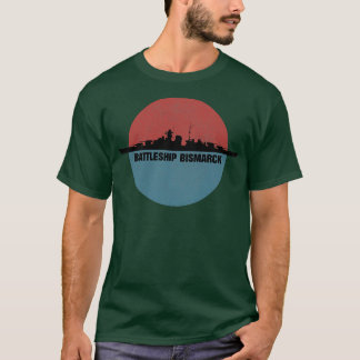 Tyska slagskeppet Bismarck WW2-fartyg Redigera T Shirt