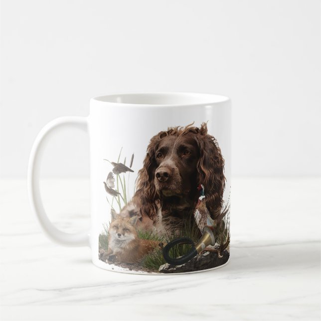 Tyska spanjoren, Wachtelhund Kaffemugg (Vänster)