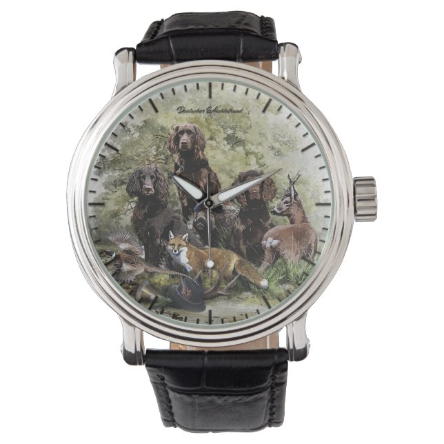 Tyska spanjorer ( Deutscher Wachtelhund ) Armbandsur (Framsida)