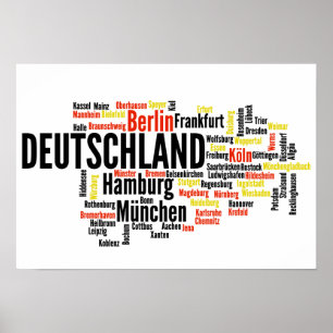 Tyska städer - Deutsche Städte Poster