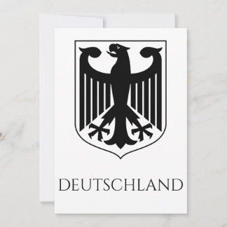 Tyska statsvapnet Deutschland svart och vitt Inbjudningar