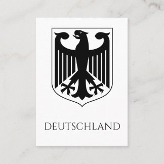Tyska statsvapnet Deutschland svart och vitt Visitkort