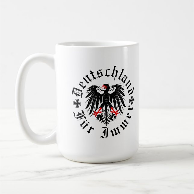 Tyska/tyska marken Forever/eagle/järn kor Kaffemugg (Vänster)