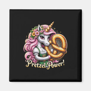 Tyska Unicorn Drindl Pretzel Power Funny Kids Magnet