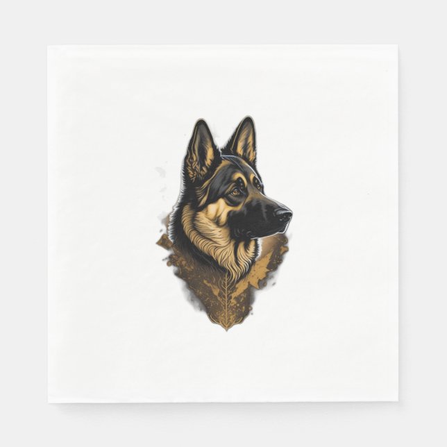 Tyska vallhunden 004  pappersservett (Framsidan)