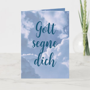 Tyska Välsigna dig You Religiösa Tack Kort