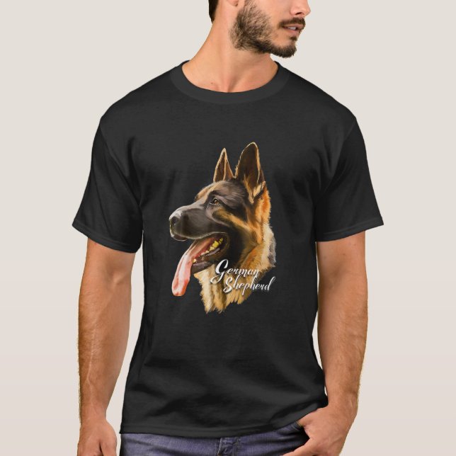 Tyska Vassa shepherd Hund Hundar Tee Gifts (Framsida)