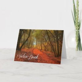 Tyska Vielen Dank Woodland Väg Blank Tack Kort