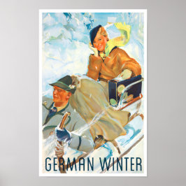 Tyska Winter vintage resor Poster