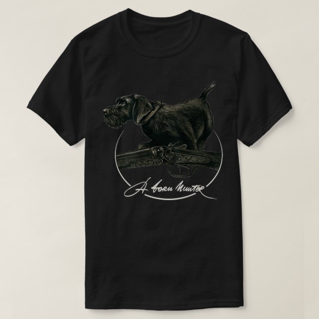 Tyska Wireh!peinter Deutsch Drahthaar Tillbaka T Shirt (Design framsida)