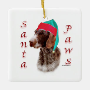 Tyska Wireh!s Pointer Santa Tassar Julgransprydnad Keramik
