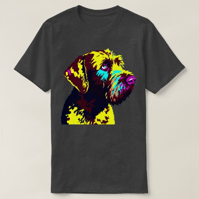 Tyska Wirehsted Pointer Art Hund älskare Gifts 3 T Shirt (Design framsida)