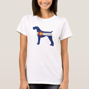 Tyska Wirehsted Pointer Colorado Flagga T Shirt