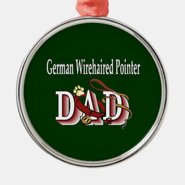 Tyska Wirehsted Pointer Pappa Julgransprydnad Metall (Framsidan)