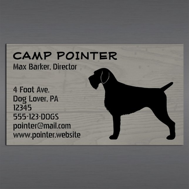 Tyska Wirehsted Pointer Silhouette | HUND AVELN Visitkortmagnet (Skapare uppladdad)