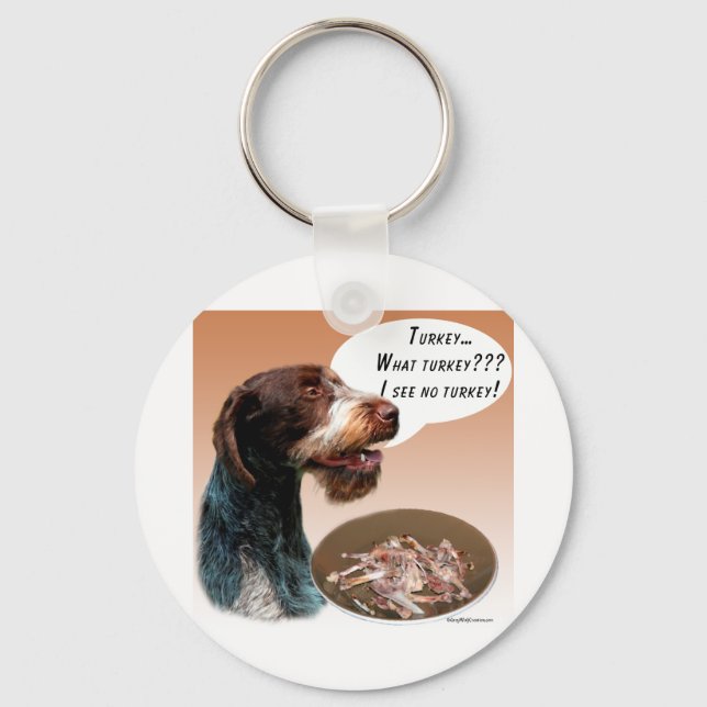 Tyska Wirehsted Pointer Turkiet Nyckelring (Framsida)