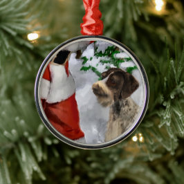 Tyska Wirehved-pekaren med jultomten jul Julgransprydnad Metall