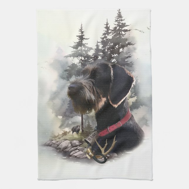 Tyska Wirehved Pointer, GWP Kökshandduk (Vertikal)