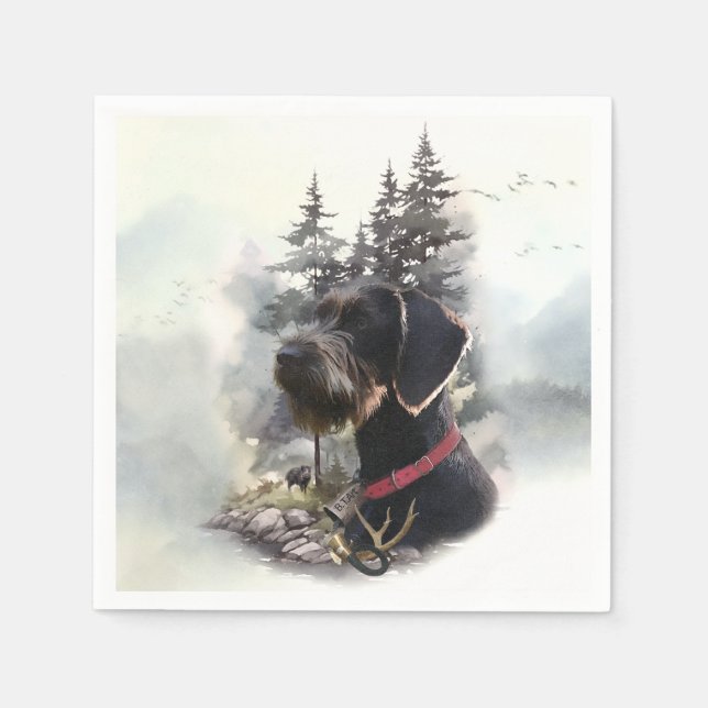 Tyska Wirehved Pointer, GWP Pappersservett (Framsidan)