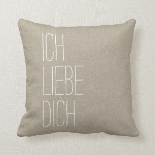 Tysken älskar jag dig Ich Liebe Dich den solbrän Kudde