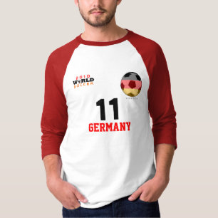 Tyskland #11 Klose T-tröja för vm båda sidor Tee