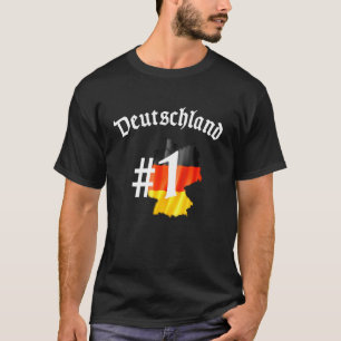 Tyskland 1 Tysklant Flagga Tyskt Pride T Shirt