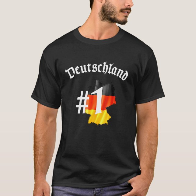 Tyskland 1 Tysklant Flagga Tyskt Pride T Shirt (Framsida)